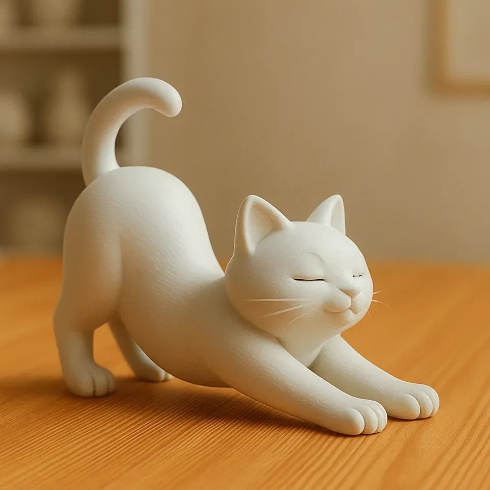 Stretching Cat 3d model