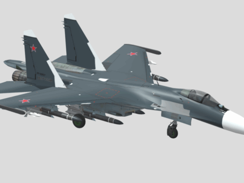 Sukhoi SU-35 Fighter Jet 3d model