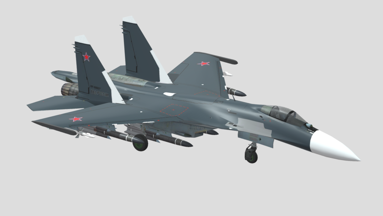 Sukhoi SU-35 Fighter Jet 3d model
