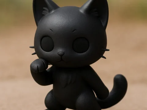 Super cute cat figurine 3d model