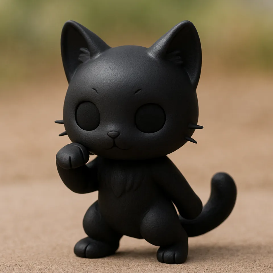 Super cute cat figurine 3d model