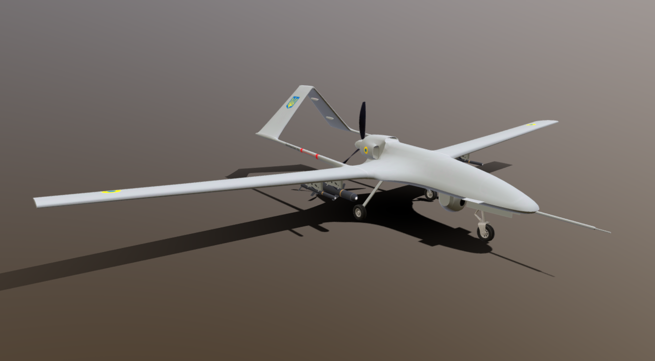 Ukrainian Bayraktar TB2 3d model