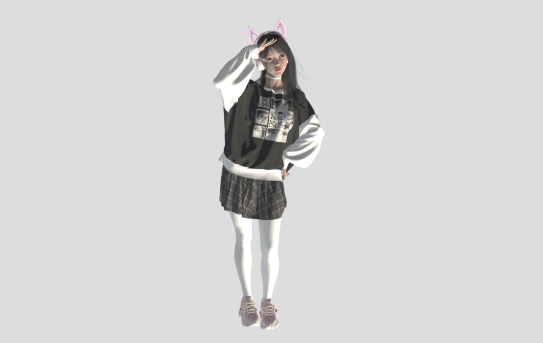 girl beautiful lady 3d model