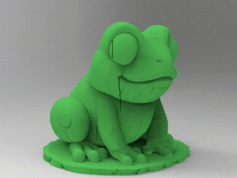 3D Grenouille puzzle 3d model