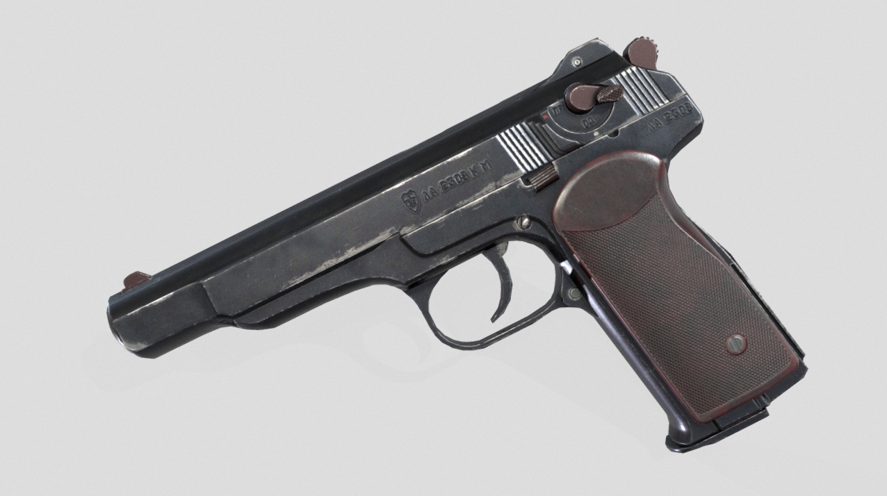 APS pistol 3d model