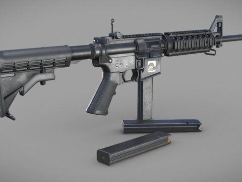 Colt 9mm AR6951 Semi-Automatic Carbine 3d model