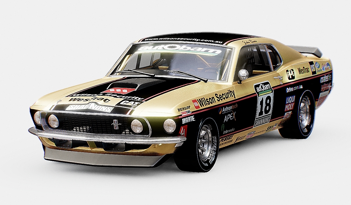 Ford Mustang John Bowe 1969 3d model