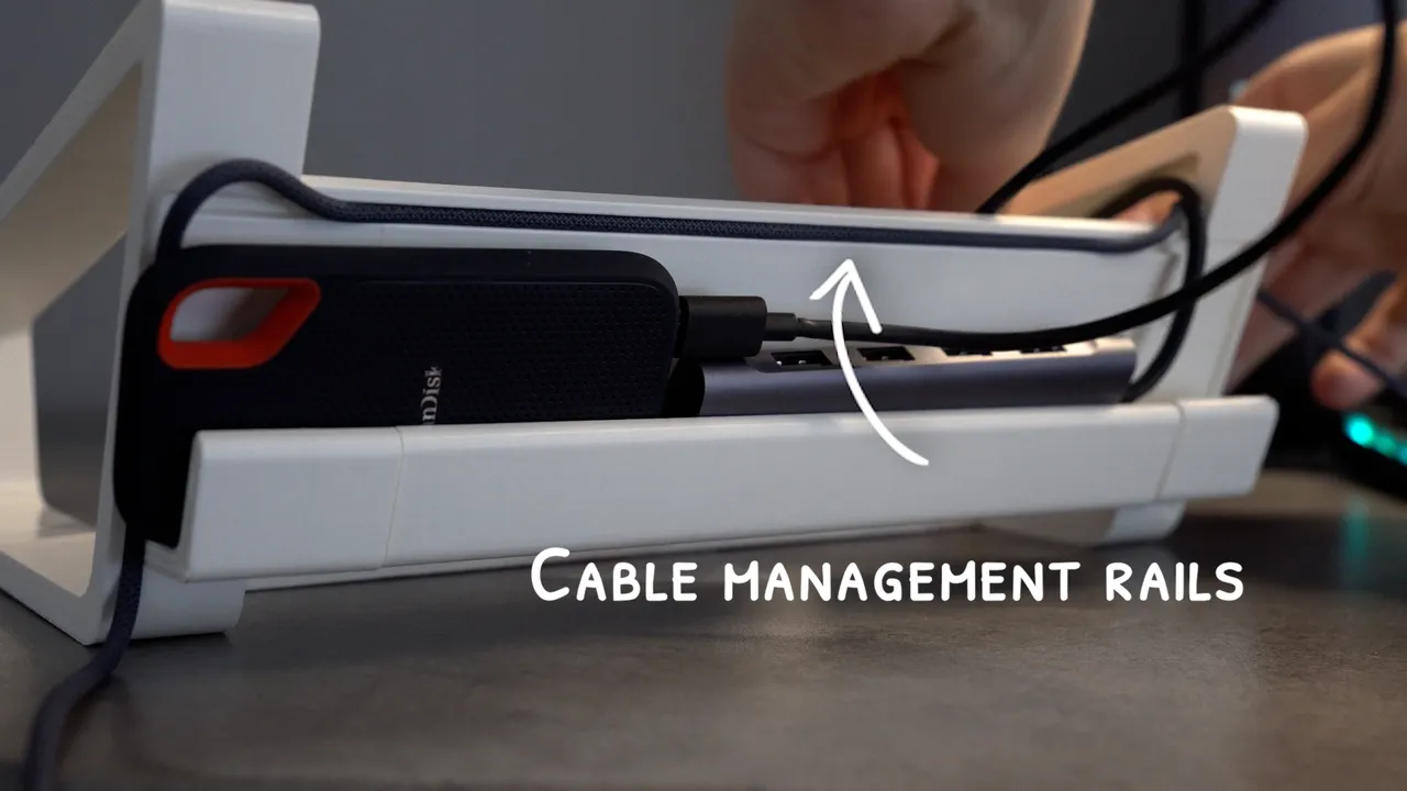 LAPTOP STAND (With cable management) 3d model