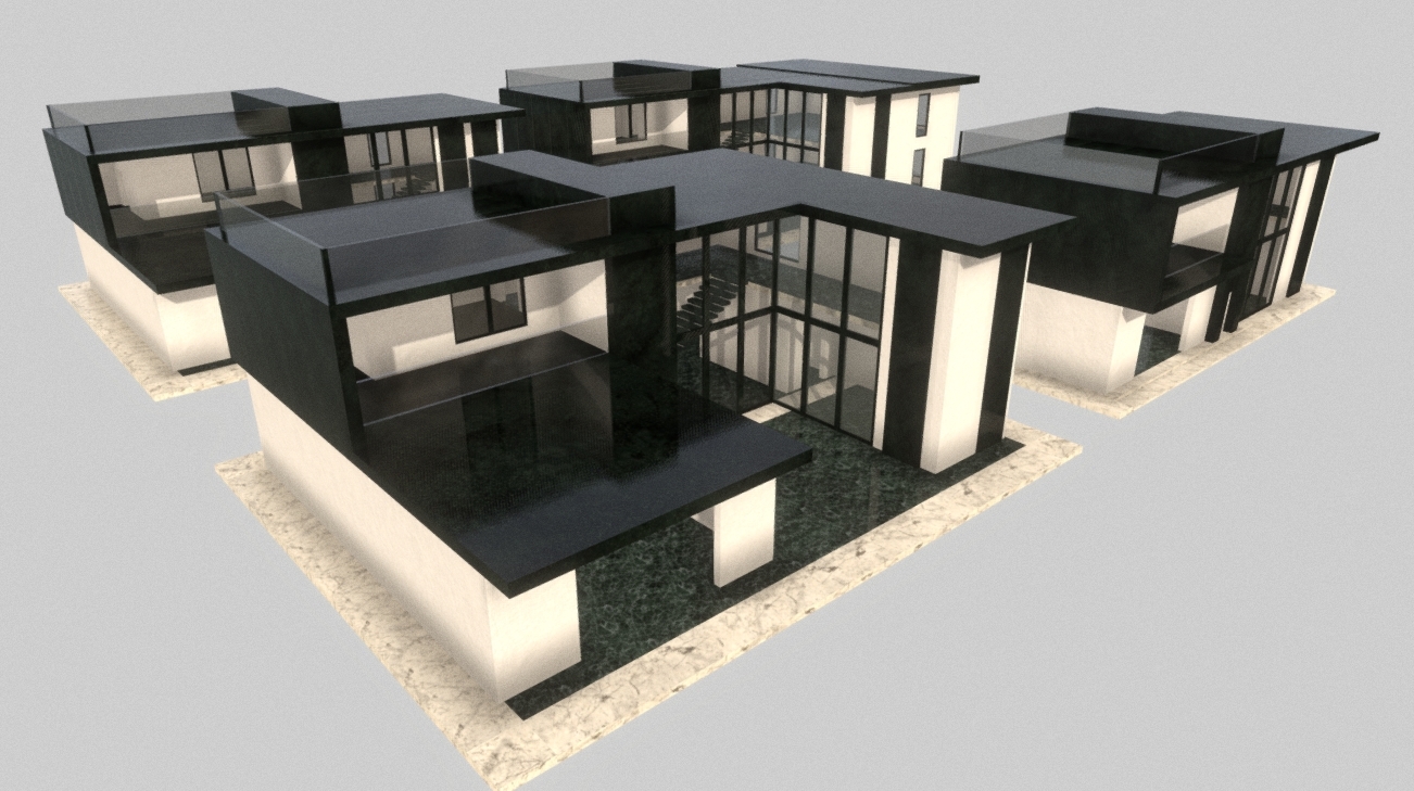 Low-poly Houses 3d model