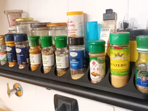 Modular spices holder for kitchen shelf 3d model