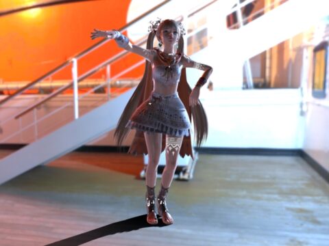 Nia dans 3d model