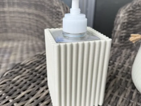 Ribbed Attractive Hand Soap Sleeve / Container for Muji 400 mL PET Refill Bottle 3d model