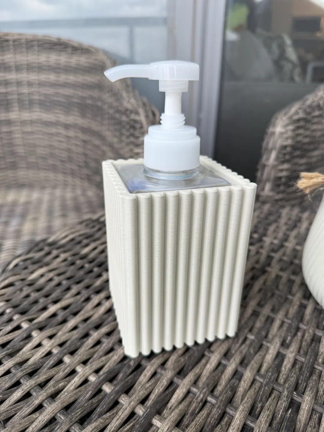 Ribbed Attractive Hand Soap Sleeve / Container for Muji 400 mL PET Refill Bottle 3d model