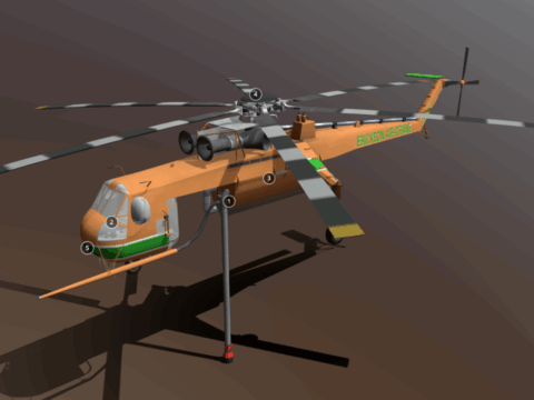 Sikorsky S-64 SkyCrane Water Tank 3d model