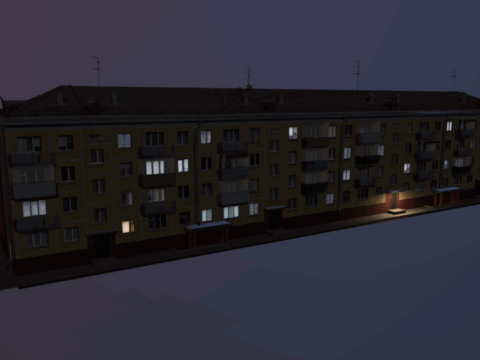 Soviet building 3d model