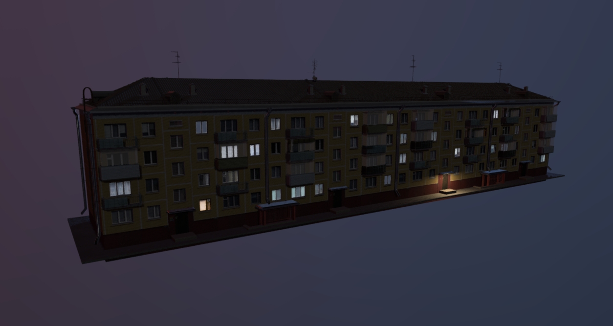 Soviet building 3d model