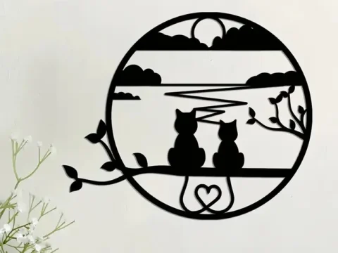 WallArt Cats Love 3d model
