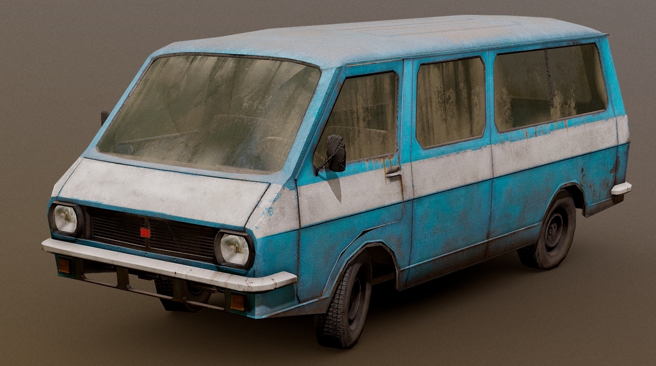 van lowpoly realistic 3d model