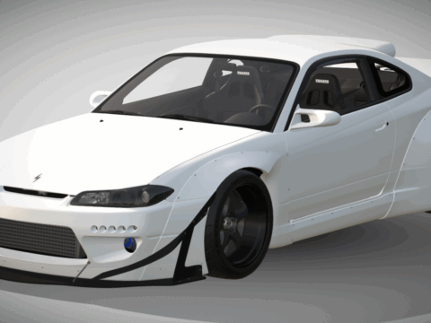 2015 Rocket Bunny S15 Nissan Silvia 3d model