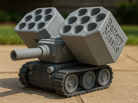 AAA Battery Tank Missile 3d model