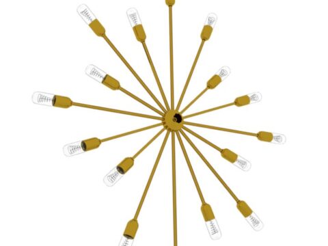 Astoria 15 Armar Mattsvart Chandelier 3d model