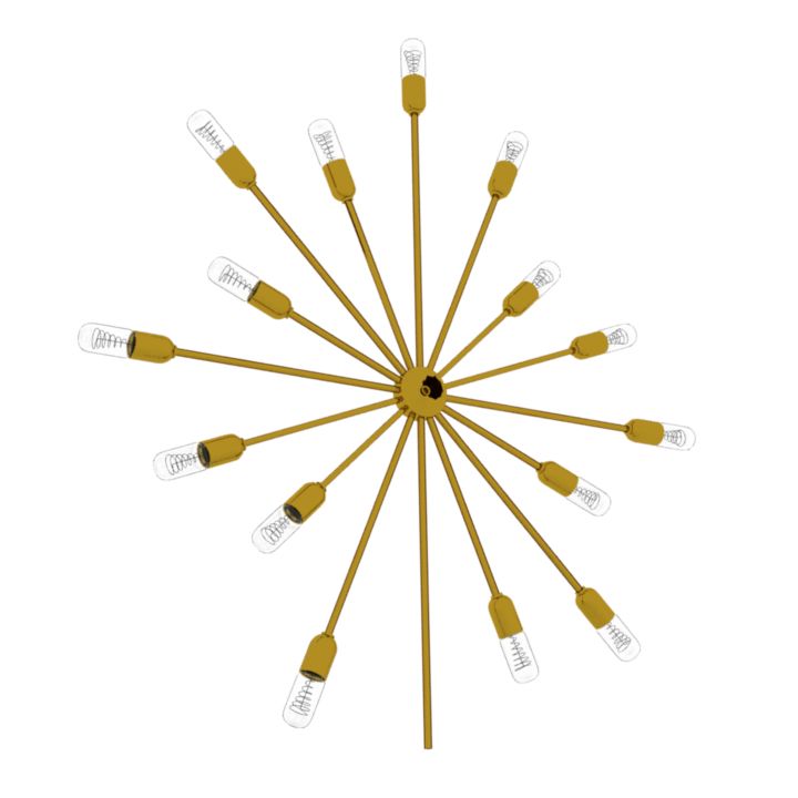 Astoria 15 Armar Mattsvart Chandelier 3d model