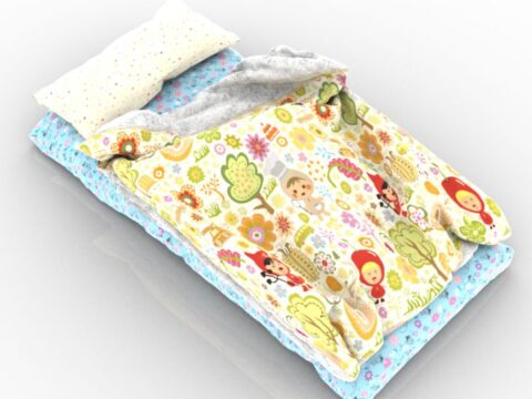 Childrens Bed Clotch 3d model