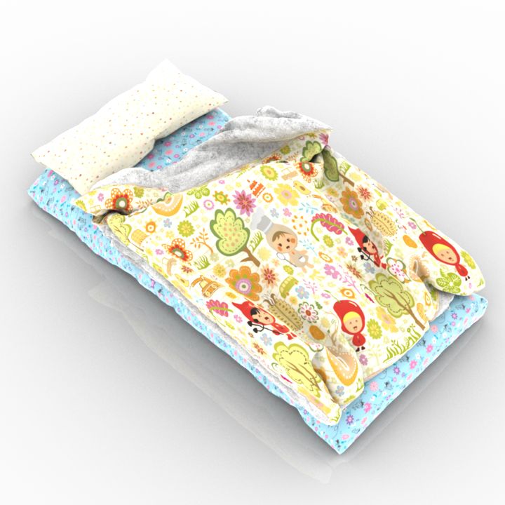Childrens Bed Clotch 3d model