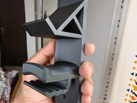 Controller and Headphone wall mount stand with Cable holder 3d model