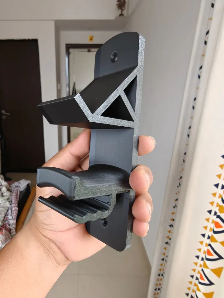 Controller and Headphone wall mount stand with Cable holder 3d model