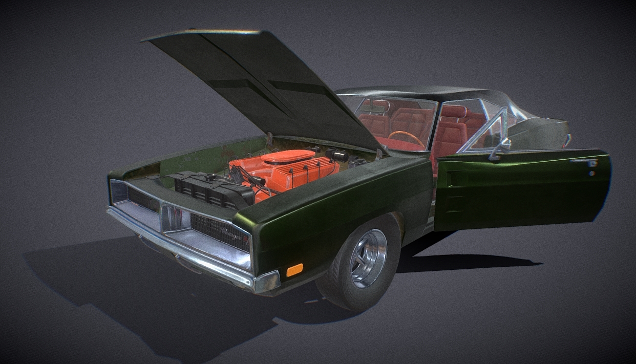 Dodge Charger 1969 3d model