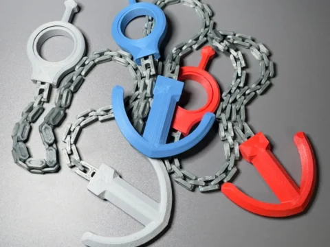 Fidget Anchor - Print in Place Mixed Play Anchor! 3d model