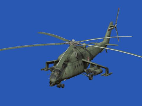 Mil Mi-24V Hind 3d model