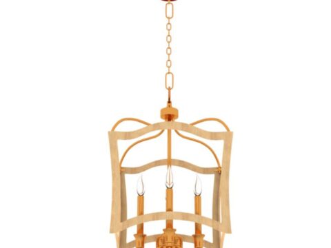 Milan Four Light Pendant Chandelier 3d model
