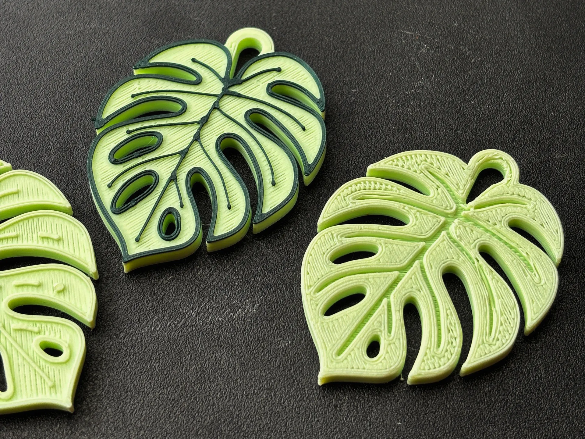 Monstera Leaf Keychain 3d model