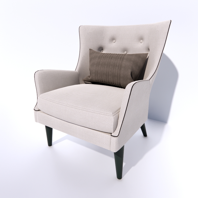 Pottery Barn MANNING UPHOLSTERED ARMCHAIR 3d model