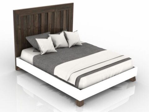Scandinavian Bed 3d model