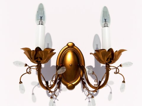 Sheraton 2 Light Wall Sconce 3d model