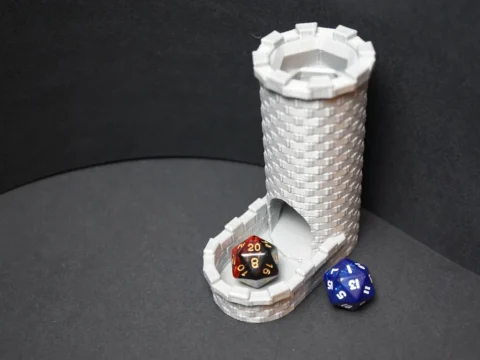 Small Dice Tower 3d model
