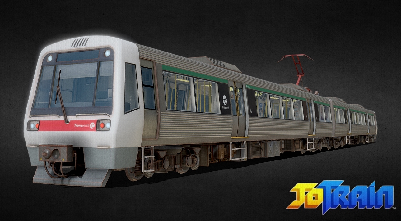 Transperth A-series Electric Passenger Train 3d model