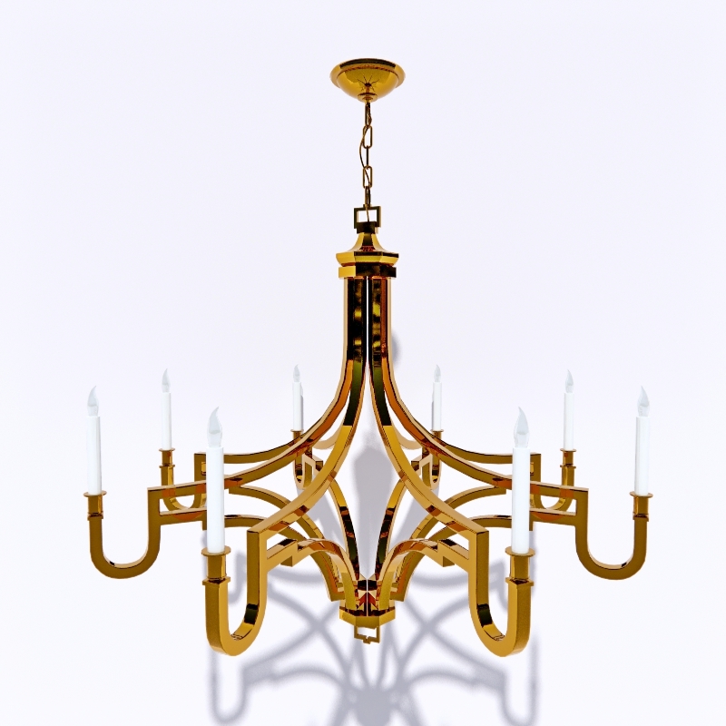 Visual Comfort Mykonos 8 Light Chandelier 3d model