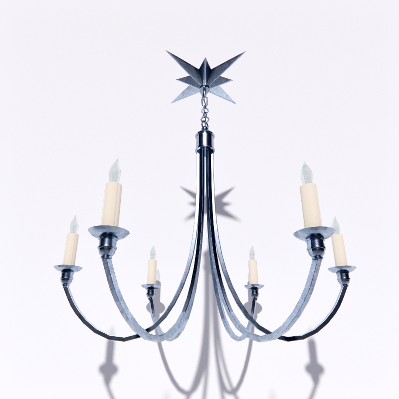 Visual Comfort Studio Venetian 6 Light Chandelier 3d model