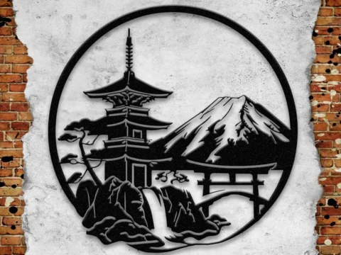 WallArt Japan Art 3d model