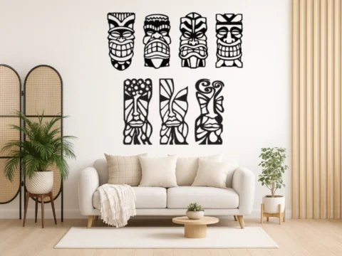 WallArt Tiki Art Tiki Mask 3d model