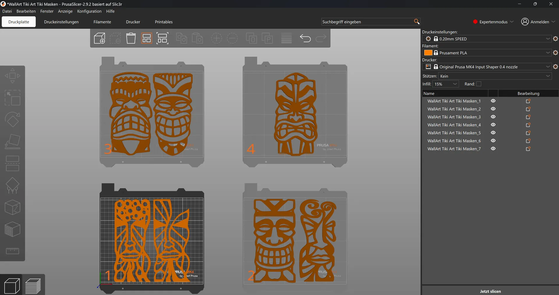 WallArt Tiki Art Tiki Mask2 3d model