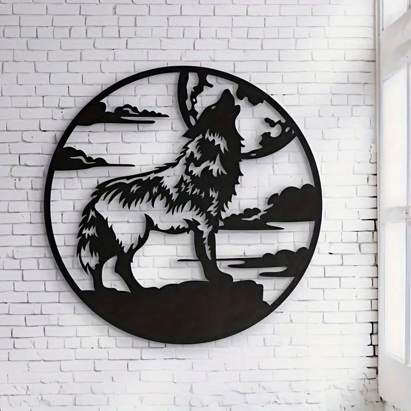 WallArt Wolf Moon 3d model
