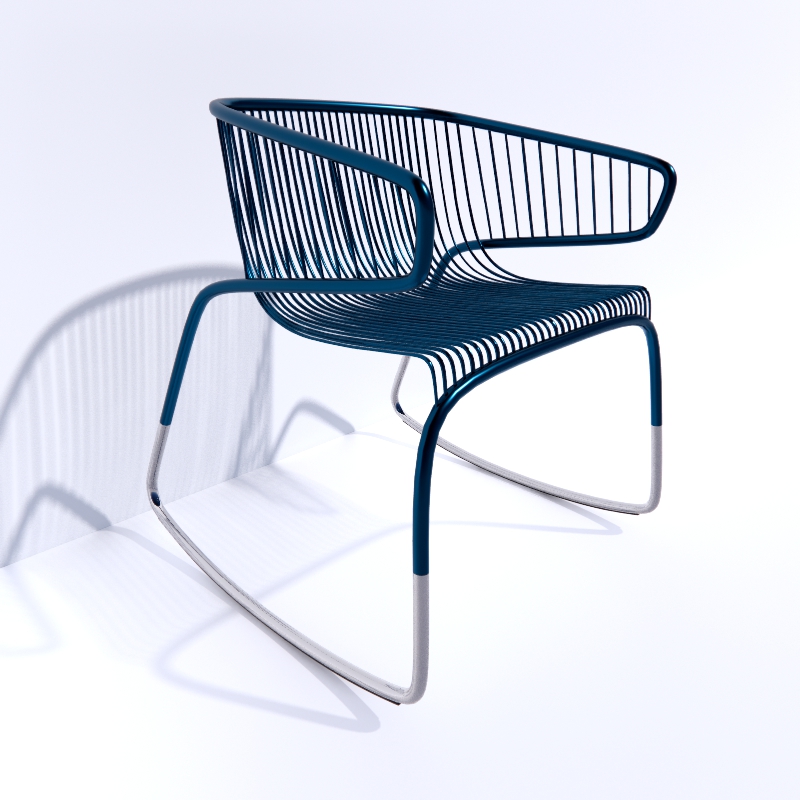 Whale Chair Mini Rocking Design Maxence Couthier 3d model