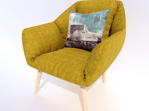 Yellow Armchair 3d model