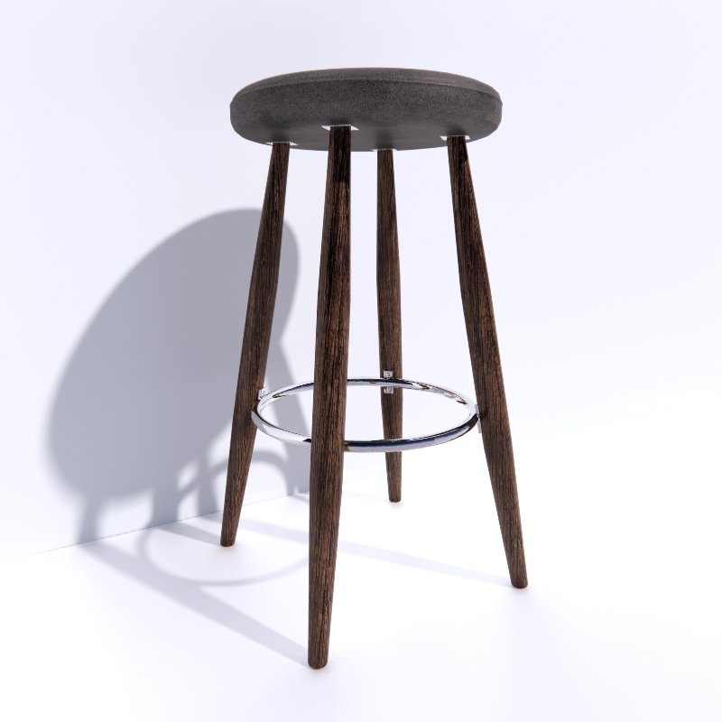 CH56-58 Bar Stool 3d model