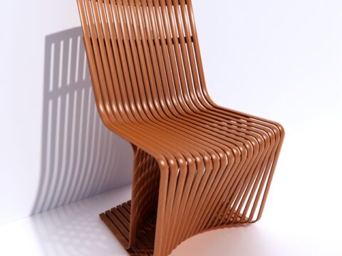 Chair Wood KL 3d model